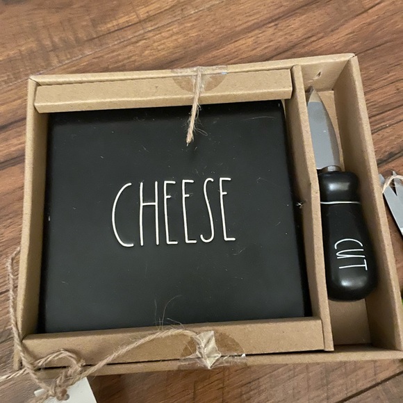 Rae Dunn Dining Rae Dunn Black Cheese Board With Knife Poshmark